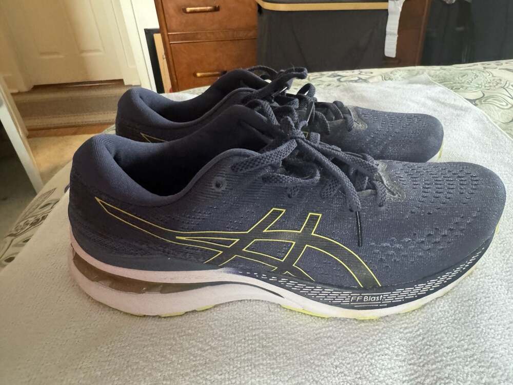 ASICS Gel-Kayano 28 Thunder Blue Glow Yellow Running Shoes